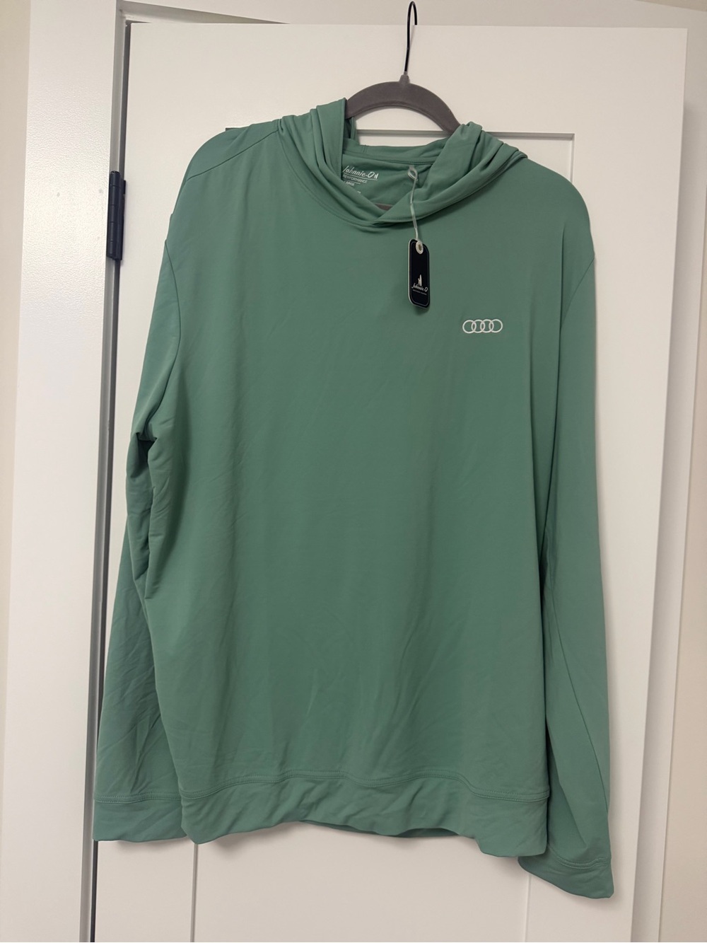 johnnie-O Men's Sage Green Crewneck Hoodie